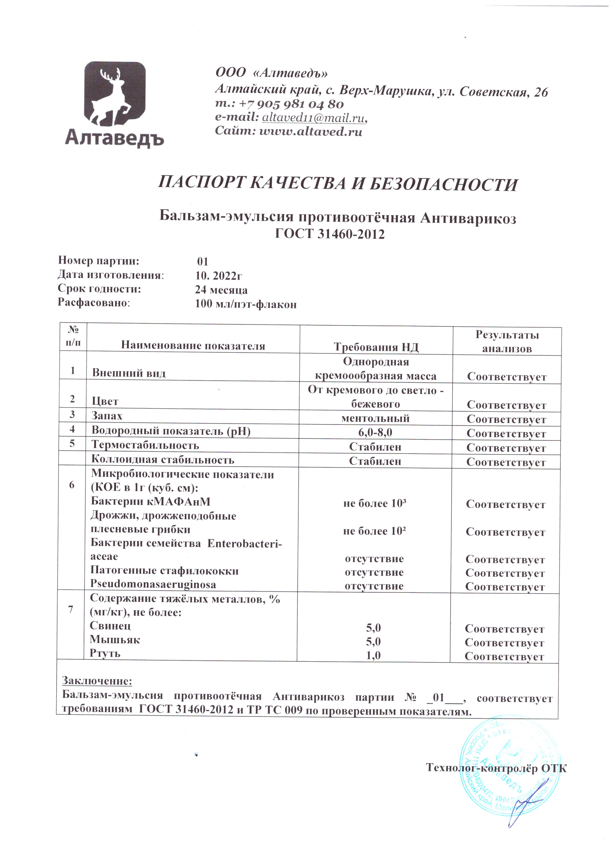 Паспорт №102022